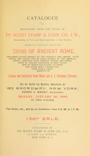Cover of: Catalogue of selections from the stock of the Scott Stamp & Coin Co. L
