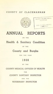 Cover of: [Report 1938-1939]