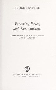 Cover of: Forgeries, fakes and reproductions: a handbook for the art dealer and collector.