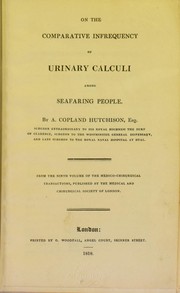 Cover of: On the comparative infrequency of urinary calculi among seafaring people