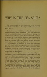Cover of: Why is the sea salt? by William Mackie