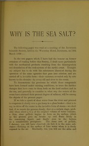 Cover of: Why is the sea salt?