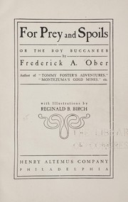 Cover of: For prey and spoils