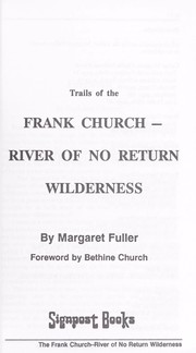 Cover of: Trails of the Frank Church-River of No Return Wilderness