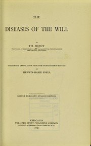 Cover of: The diseases of the will