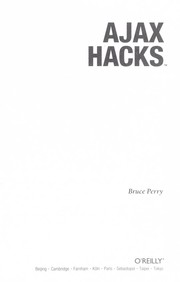 Ajax Hacks by Bruce W. Perry