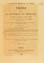 Th©·se pour le doctorat en m©♭decine by Alexis-Isidore-Hilaire Cordier