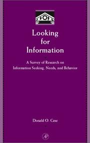 Cover of: Looking for information by Donald Owen Case