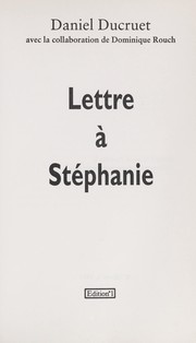 Cover of: Lettre a   Ste phanie