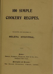 100 simple cookery recipes by Helena Steinthal