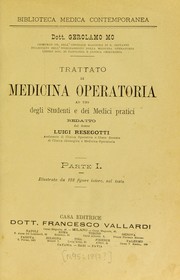 Cover of: Trattato di medicina operatoria: ad uso degli studenti e dei medici pratici