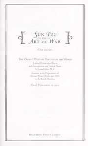 Cover of: Sun Tzu on the art of war: the oldest military treatise in the world