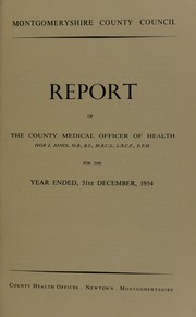 Cover of: [Report 1954] | Montgomeryshire (Wales). County Council