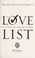 Cover of: The love list