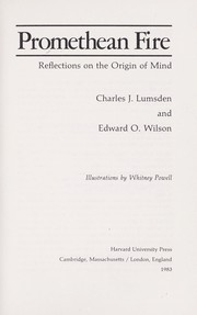 Cover of: Promethean fire: reflections on the origin of mind