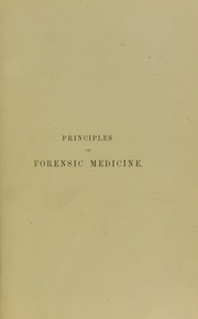 Cover of: Principles of forensic medicine by David Ferrier, William A. Guy