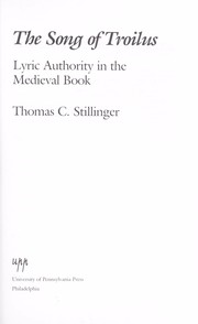 Cover of: The song of Troilus by Thomas C. Stillinger