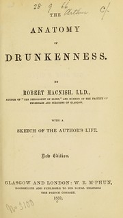 Cover of: The anatomy of drunkenness: with a sketch of the author's life