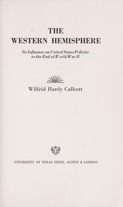 Cover of: Western Hemisphere by W.H. Callott
