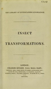 Cover of: Insect transformations by James Rennie