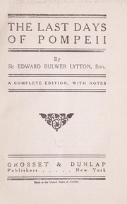 Cover of: The last days of Pompeii | Edward Bulwer Lytton