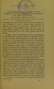 Cover of: Polycythaemia in diseases of the heart and lungs and during residence at high altitudes