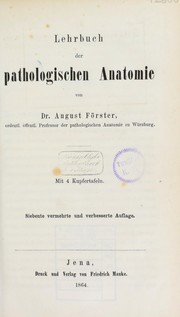 Cover of: Lehrbuch der pathologischen Anatomie ...