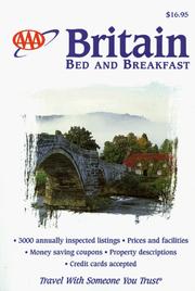 Cover of: AAA 1999 BRITAIN BED & BREAKFAST (Aaa Britain & Ireland Bed and Breakfast)