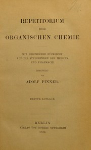 Repetitorium der organischen Chemie by Adolf Pinner