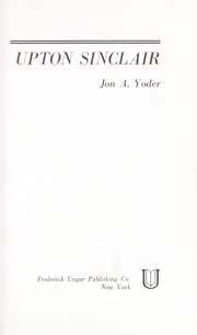 Cover of: Upton Sinclair by Jon A. Yoder