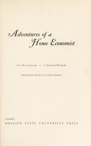 Cover of: Adventures of a home economist