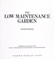 Cover of: The low maintenance garden