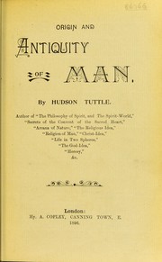 Cover of: Origin and antiquity of man