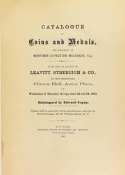 Catalogue of Coins and Medals by Edward D. Cogan