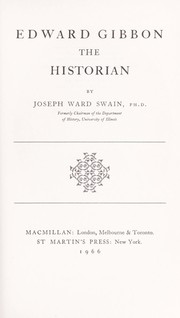 Cover of: Edward Gibbon the historian.