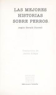 Cover of: Las Mejores Historias Sobre Perros by Gerald Malcolm Durrell