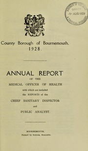 Cover of: [Report 1928]