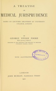 Cover of: A treatise on medical jurisprudence : based on lectures delivered at University College, London