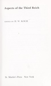 Cover of: Aspects of the Third Reich by edited by H.W. Koch.