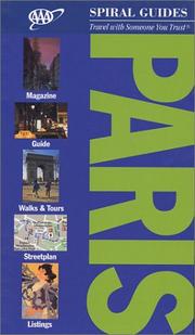 Cover of: AAA Spiral Guide: Paris (Aaa Spiral Guides)