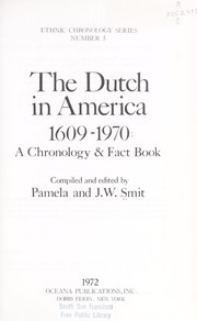 Cover of: The Dutch in America, 1609-1970; a chronology & fact book by 