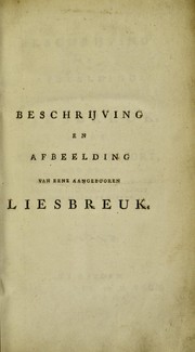 Cover of: Beschrijving en afbeelding van eene aangebooren liesbreuk