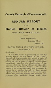 Cover of: [Report 1910]