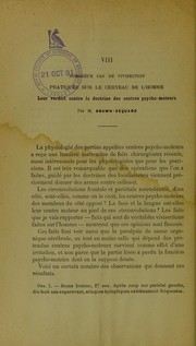 Cover of: Nombreux cas de vivisection pratiqu©♭e sur le cerveau de l'homme: leur verdict contre la doctrine des centres psycho-moteurs