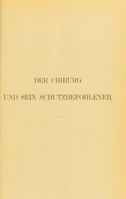 Cover of: Der Chirurg und sein Schutzbefohlener by Franz König