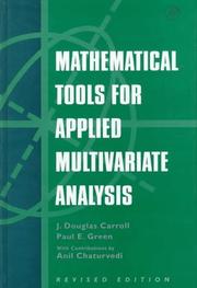 Cover of: Mathematical tools for applied multivariate analysis by J. Douglas Carroll