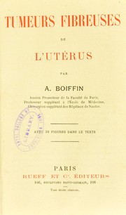 Cover of: Tumeurs fibreuses de l'ut©♭rus