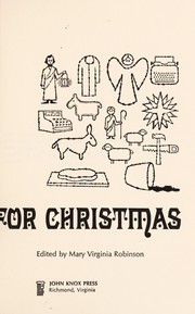 Cover of: Stories for Christmas. by Mary Virginia Robinson, Mary Virginia Robinson