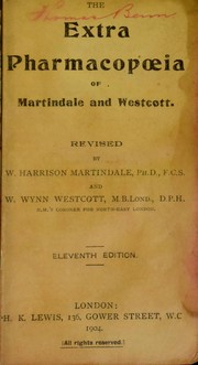 Cover of: The extra pharmacop¿ia of Martindale and Westcott