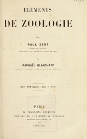 Cover of: Elements de zoologie